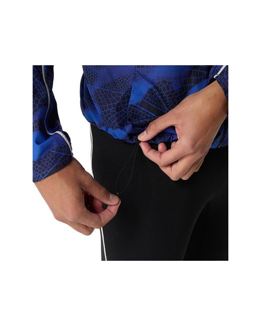 Asics Road Lite-Show Packable Jacket in het Blue voor heren