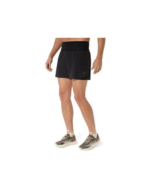 Asics Black Fujitrail Elite Short for men
