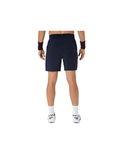 Asics Blue Match Laser Cut 7In Short for men