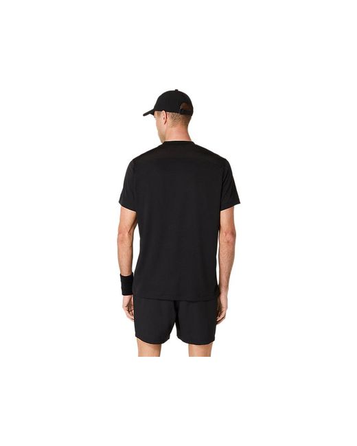 Asics Black Court Ss Top for men