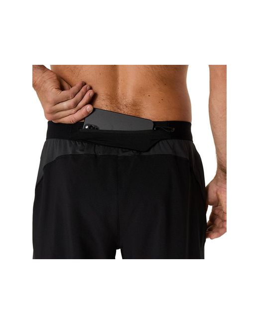Asics Black Road 7in Short for men