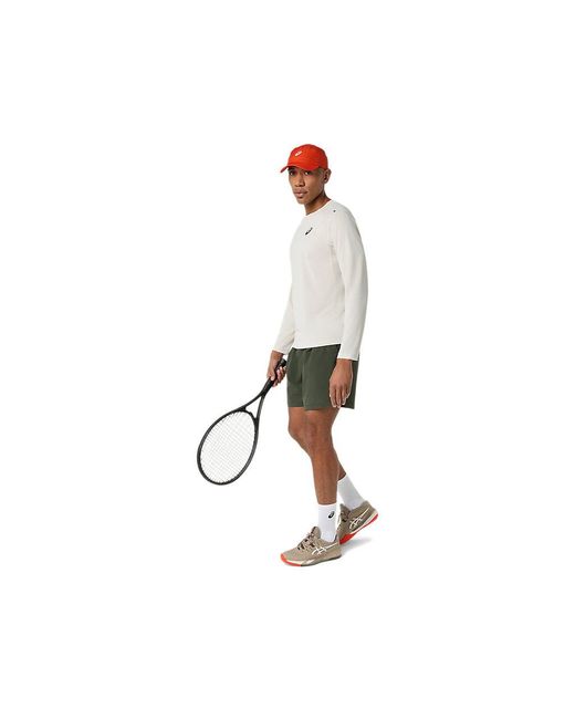 Asics White Match Ls Top for men