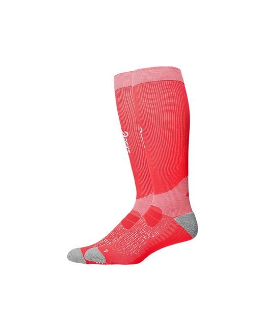 Performance Run Compression Sock Asics pour homme en coloris Red