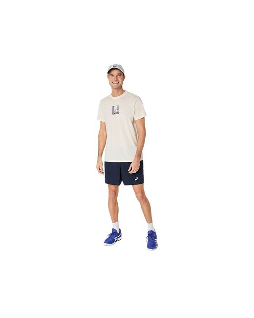 Court Core Graphic Tee di Asics in Black da Uomo