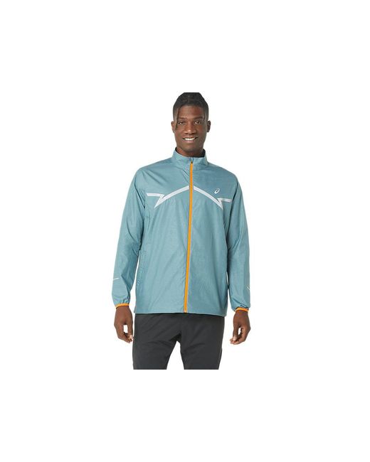 blue asics jacket