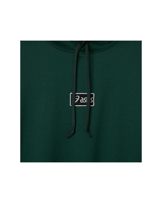 Asics Hoodie in het Green voor heren
