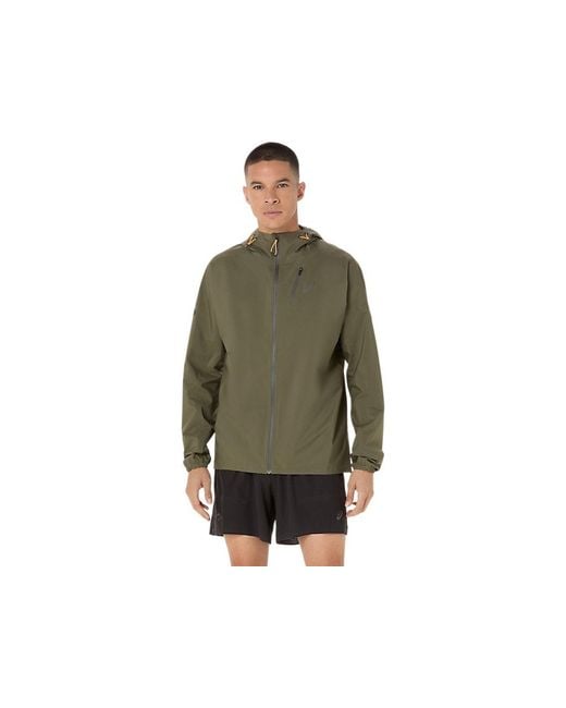 Asics FUJITRAIL ELITE WATERPROOF JACKET in Green für Herren