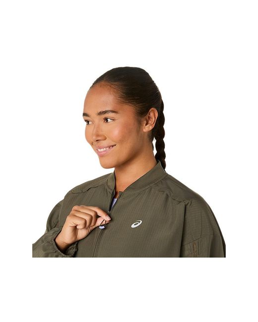 Asics Green Nagino Run Adjustable Jacket