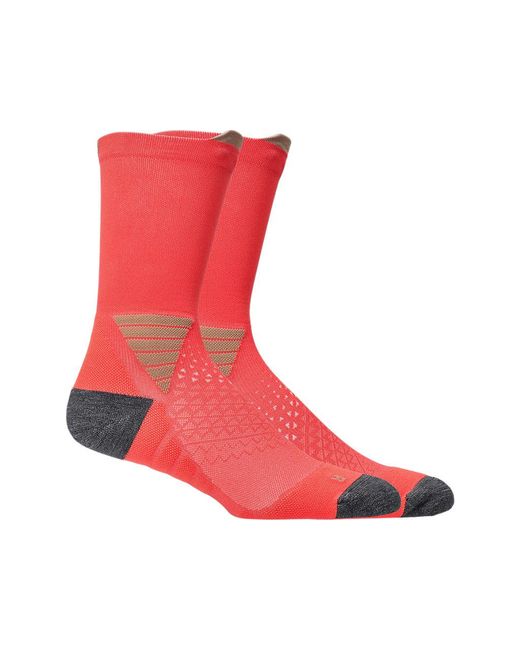 Asics Red Fujitrail Crew Sock for men