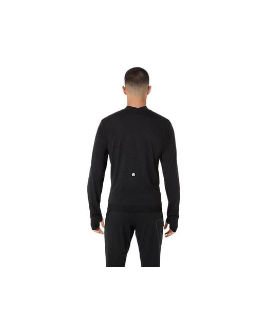 Asics Road Winter Seamless Ls Top in het Black voor heren