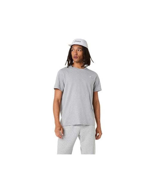 Asics Black Spiral Embroidery Tee for men