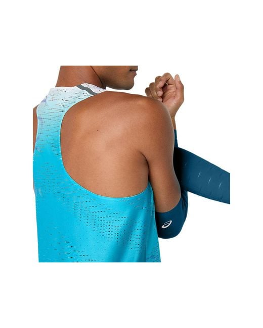 Asics Metaspeed Singlet in het Blue voor heren