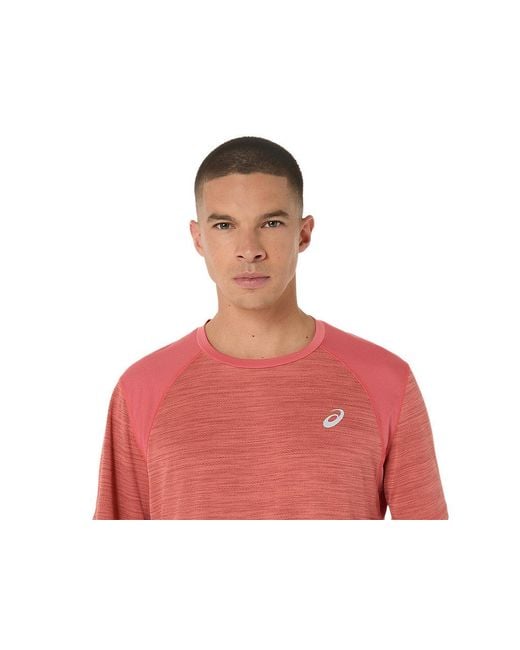 Road Ss Top di Asics in Red da Uomo