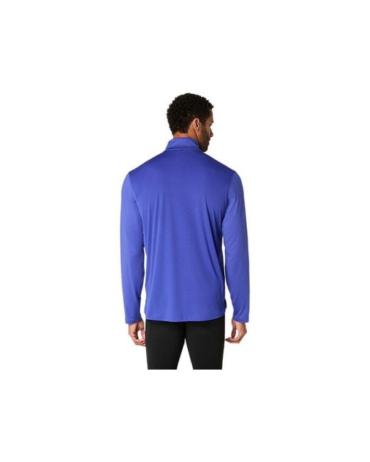 Core Ls 1/2 Zip Winter Top di Asics in Blue da Uomo