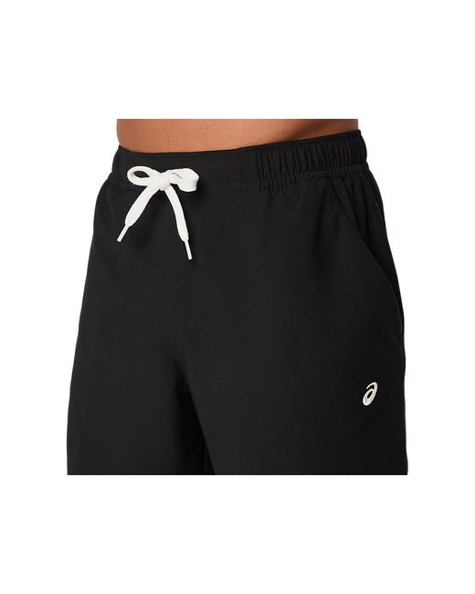 Asics Black Heritage Double Weave 7in Short for men