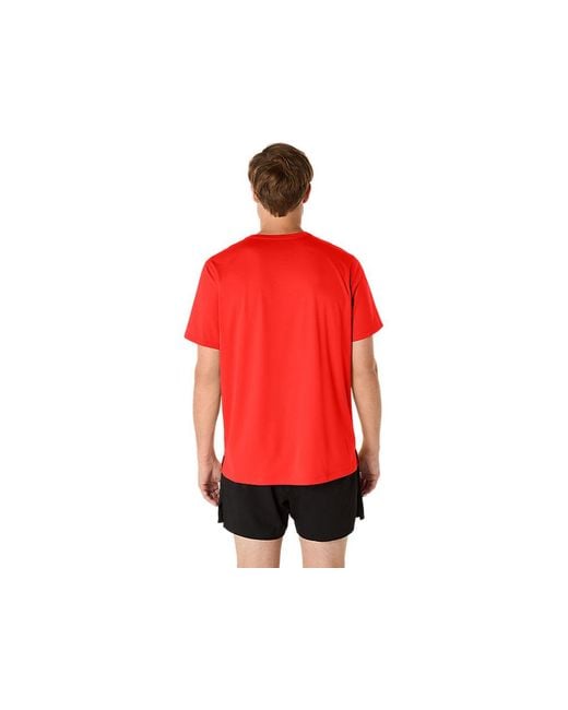 Asics Core Ss Top in het Red voor heren