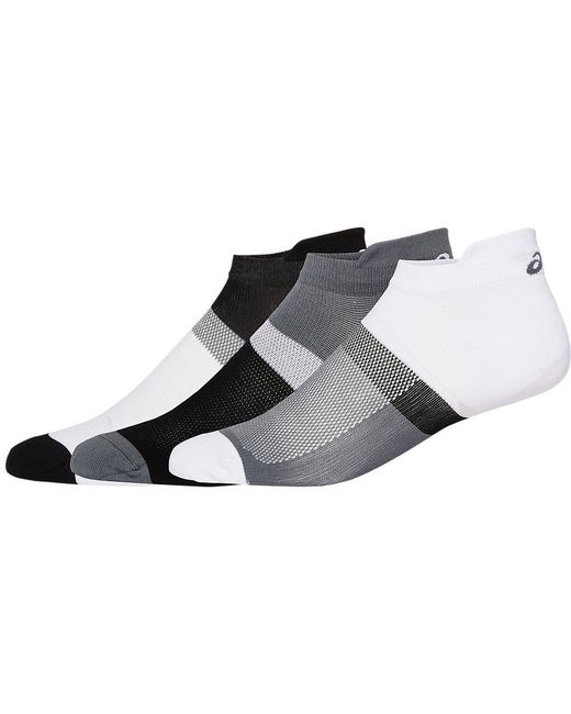 Asics Black 3Ppk Color Block Ankle Sock for men