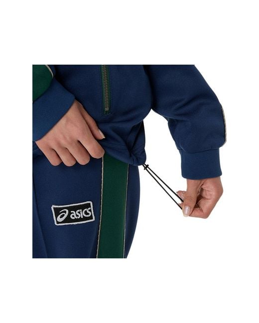 Asics Knit Jacket in het Blue voor heren