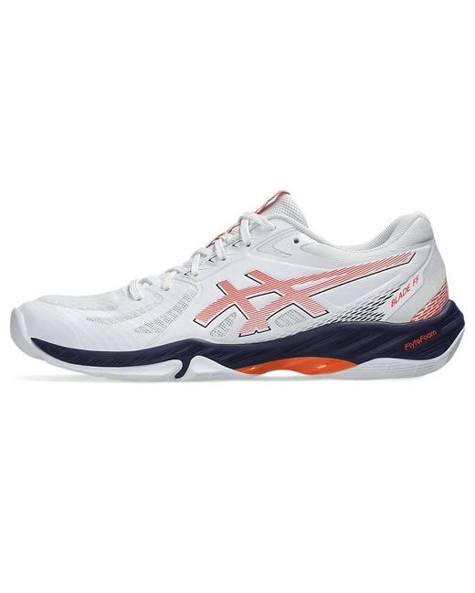 Asics White Sky Elite Flytefoam Mid Top 3 Volleyball Shoes for men