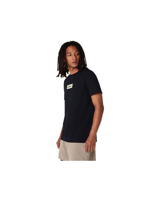 Asics Chest Logo Tee in het Black voor heren