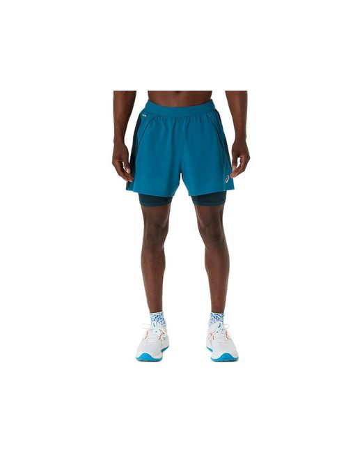 Asics Blue Road 2N1 5In Short for men