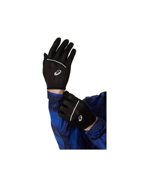 Asics Black Performance Run Gloves for men