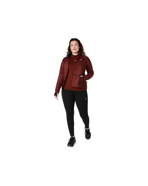 Road Winter Run Jacket Asics en coloris Red