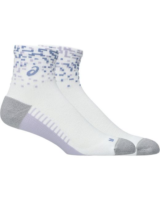 Asics White Performance Run Quarter Sock for men