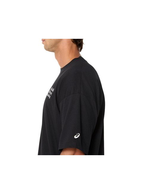 Asics Black Runner Message Graphic Relaxed Tee for men