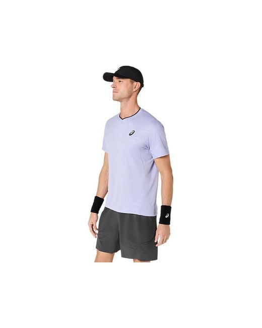 Asics Black Match Ss Top Night Energy for men
