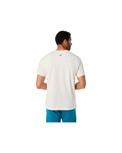 Asics Blue Chest Logo Tee for men