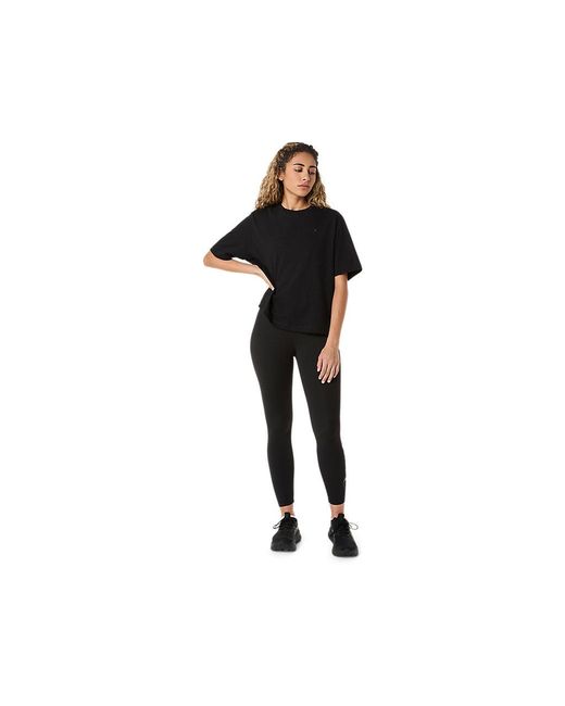 Asics Black Spiral Embroidery Relaxed Tee