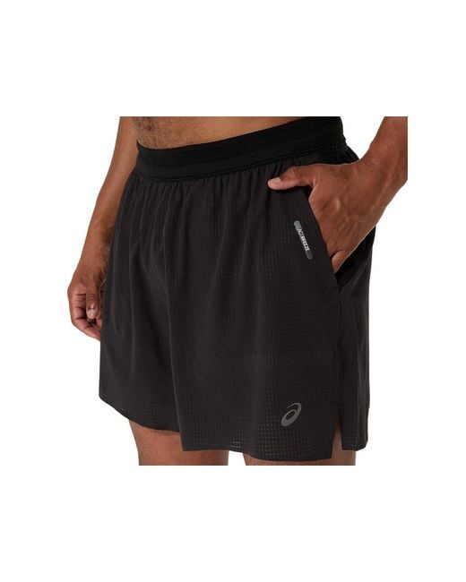 Asics Black Fujitrail Elite Short for men