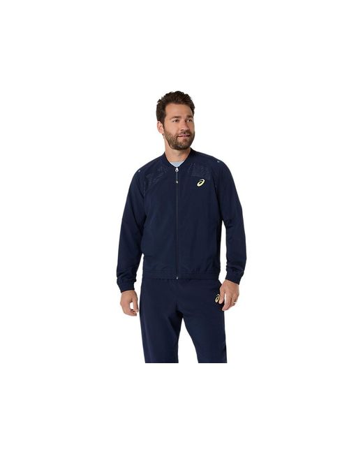 Asics Blue Match Jacket for men
