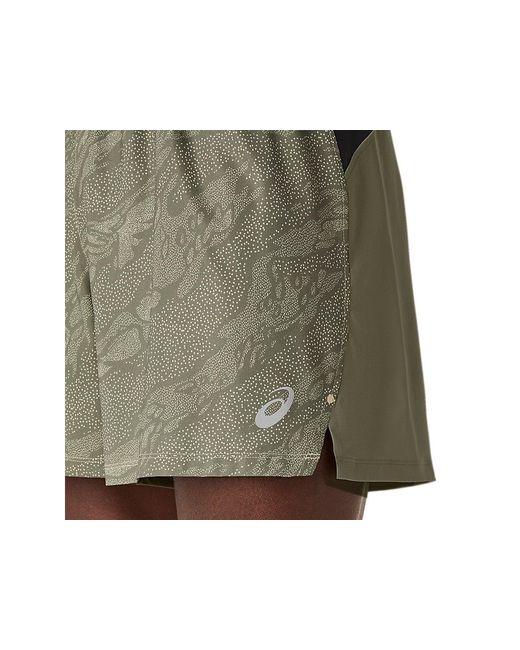 Asics Fujitrail All Over Print 5In Short in het Black voor heren