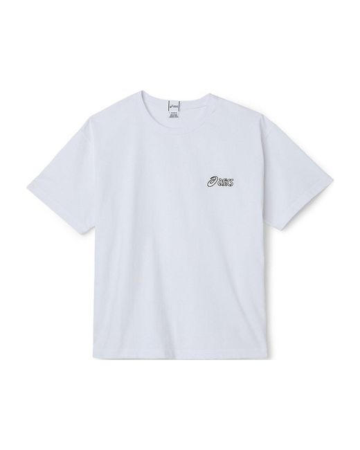 Asics White Sps Logo Short Sleeve Tee for men