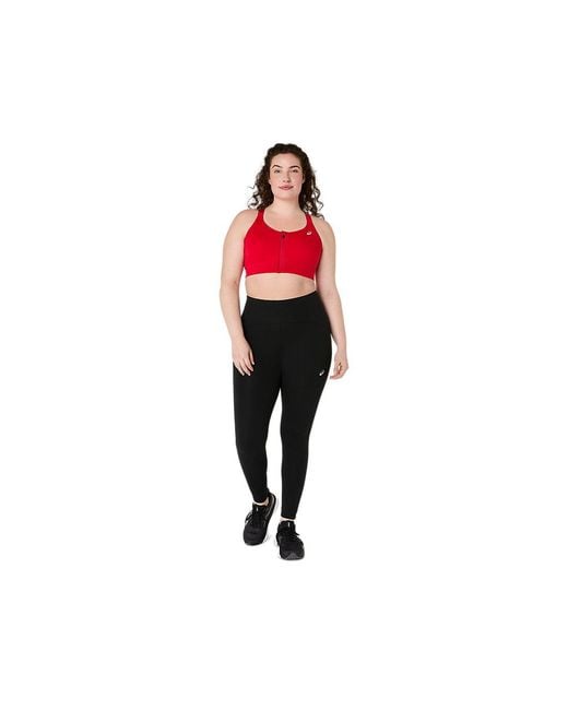 Asics Road Combination Zip Bra in het Red