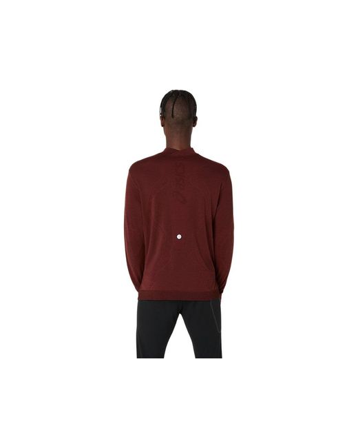 Road Winter Seamless Ls Top di Asics in Red da Uomo