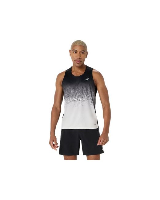Asics Black Road Fade Singlet for men