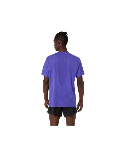 Asics Blue Metarun Ss Top for men