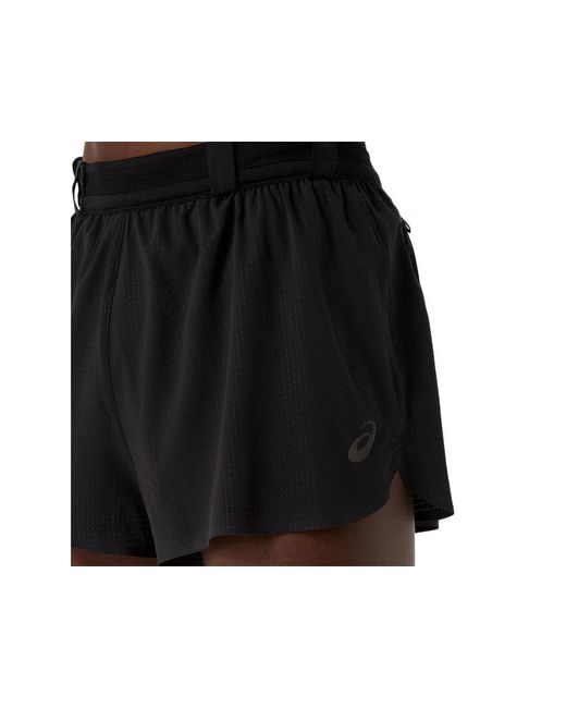 Asics Black Metarun Split Short for men