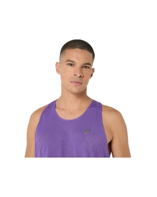 Asics Purple Metarun Singlet for men