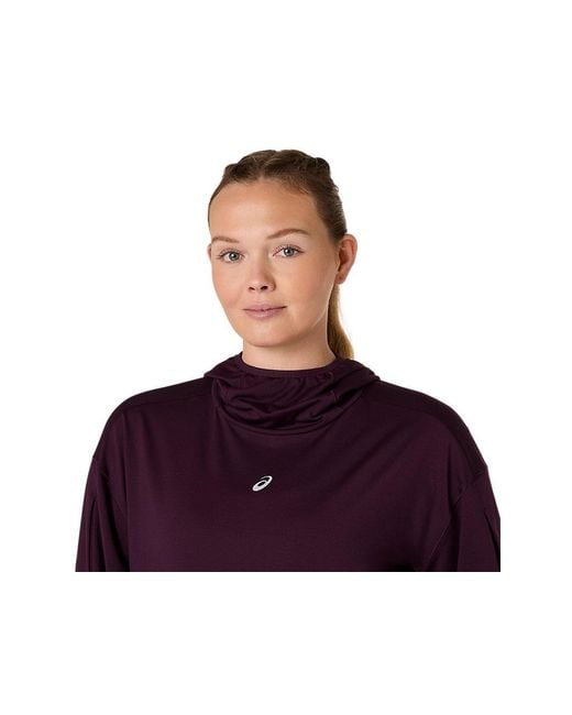 Asics Purple Nagino Run Winter Hoodie