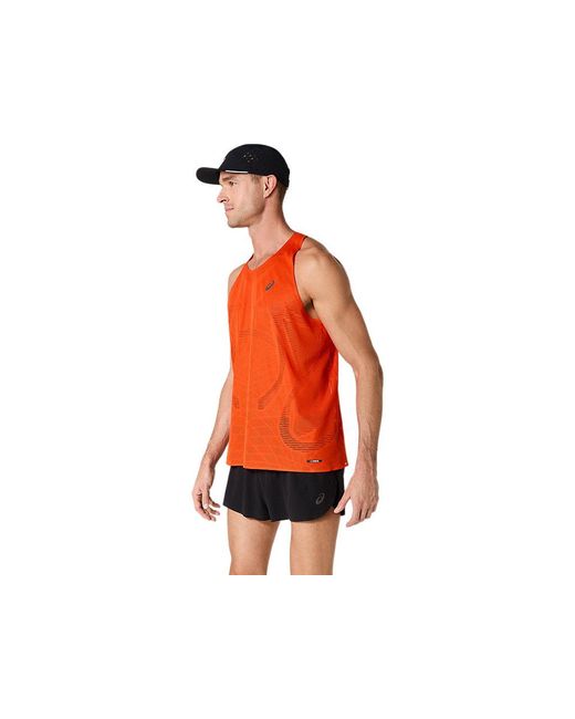 Asics Metarun Singlet in het Red voor heren