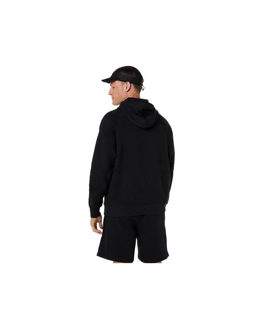 Asics Black Logo Fleece Hoodie for men