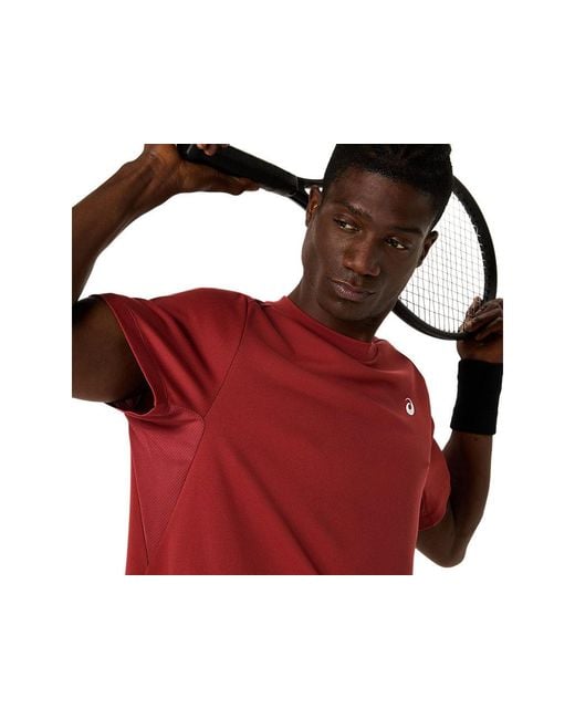 Asics Court Ss Top in het Red voor heren