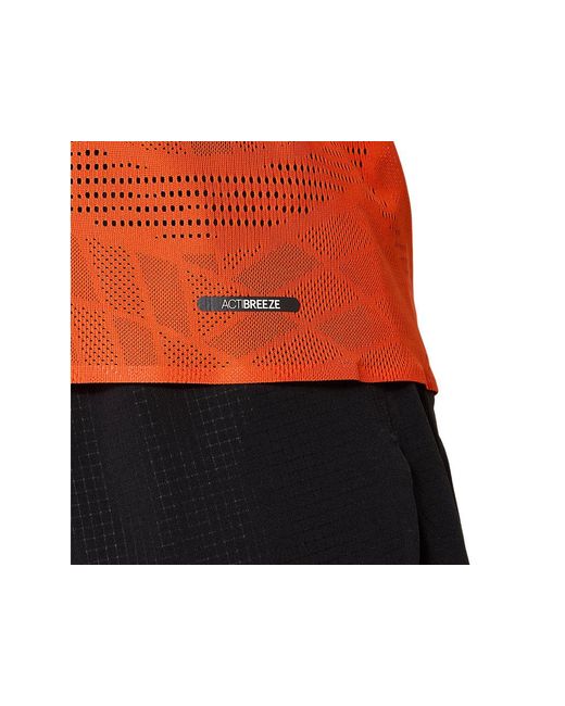 Asics Metarun Singlet in het Red voor heren