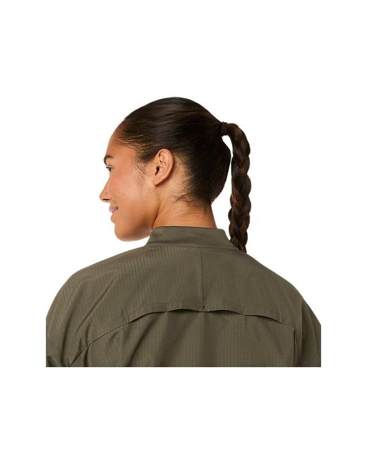 Asics Green Nagino Run Adjustable Jacket