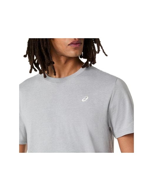 Asics Black Spiral Embroidery Tee for men