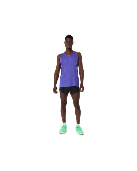 Asics Blue Metarun Singlet for men